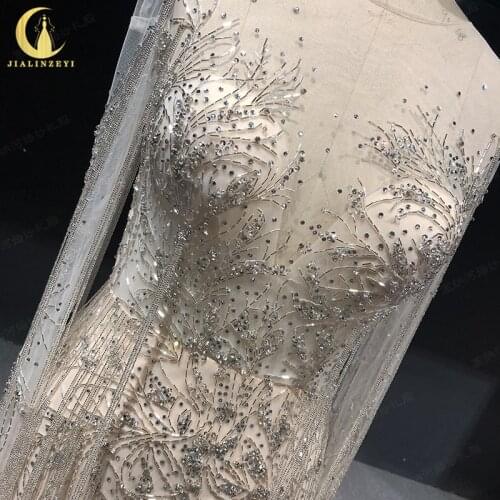 Rhine Real picture Long Sleeves Full Beads Tassels sliver Taплатья женские dress women evening dress long formal dresses