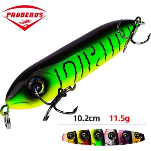 Doggy Walk Fishing Lure 10.2cm 11.5g Long Casting Pencil Popper Splashing Top Water Floating Lifeliked Action Hard Bait