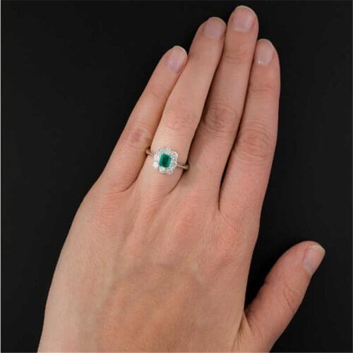 Simple Women Crystal Rings For Wedding Engagement Jewelry Accessory Fine Rhinestone Gift