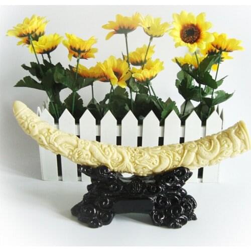 Crafts decor hand wedding cutting dies home Ivory ornaments desk resin crafts decoration decoration carved ivory simulation TV c