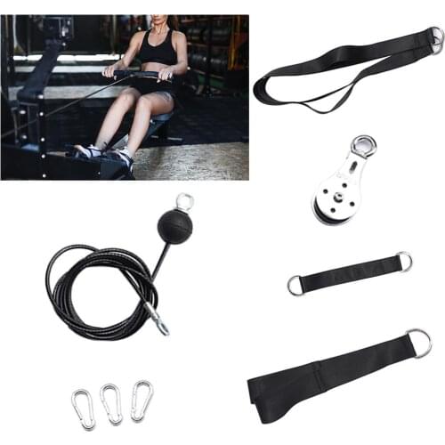 Pulley System Triceps Training Exerciser Fitness Workout Equipment Cable Machine Attachments For Gym Travel Fitness