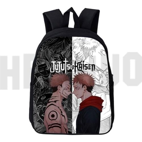 12/16inch 3D Print Japan Anime Jujutsu Kaisen Schoolbag Backpack Men Travel Bags Zipper Bookbag Backbags for Boys Sac A Dos