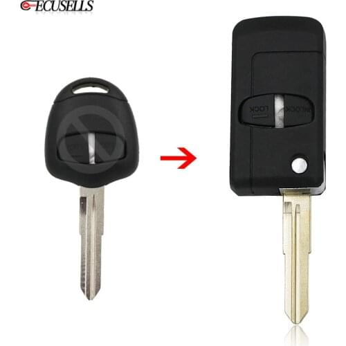 2 Button Folding Flip Remote Smart Car Key Shell Case Housing for Mitsubishi Lancer IV V VI VII VIII IX CT9A Grandis Outlander