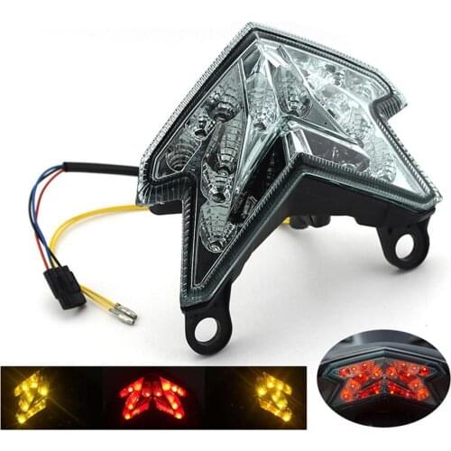 Motorbike LED Lights Motorcycle Tail Light Turn Signal Lights Rear Brake Taillight for Kawasaki Z800 13-16 Integrated Lights