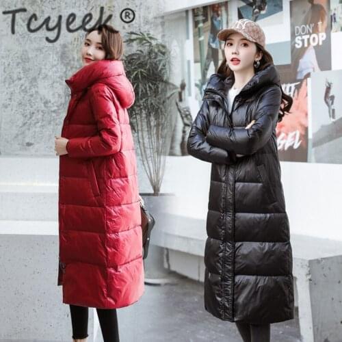 Tcyeek Winter Jacket Women Clothes 2020 Korean Womens Down Jacket Hooded Light Warm Duck Down Coat Female Chaqueta Mujer C8101