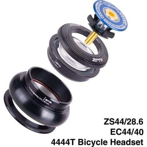 Bicycle Headset 4444T MTB 44mm ZS44 EC44 CNC 1 1/8"-1 1/2" Straight Tube Frame Convert to Tapered Tube Fork 1.5 Adapter Headset