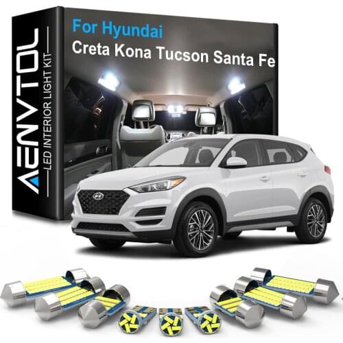 AENVTOL Canbus Indoor Lamp LED For Hyundai Kona Venue Bayon Tucson ix35 Santa Fe Creta ix25 Maxcruz Veracruz ix55 Nexo Palisade