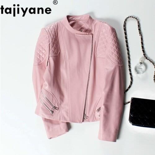 Leather Genuine Real Jacket Women Clothes 2021 Korean Vintage Streetwear Sheepskin Coat Slim Women Tops Chaqueta Mujer ZT3195