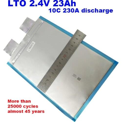 2020 Lithium titanate battery cells 2.3v 2.4v LTO 23Ah high drain 10C 230A for DIY forklift AGV RV EV battery pack solar energy