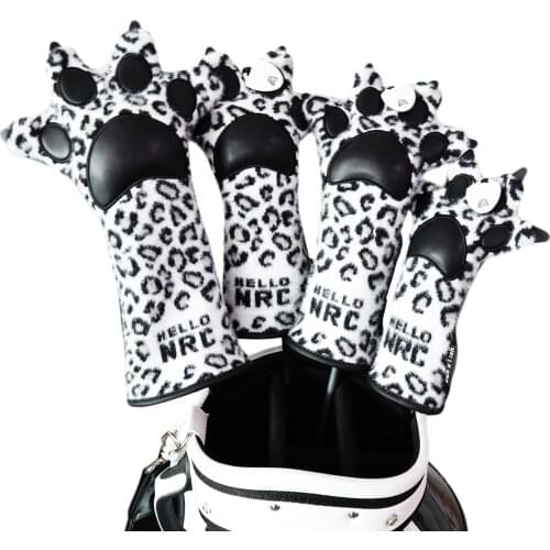 4x Cute Golf Wood Head Cover Plush UT Headcover Anti-scratch Utility Driver
