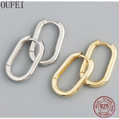 925 Sterling Silver Luxury Earrings Long Hoop Earring Lmprove Temperament Charm Fine Jewelry 100% 925 Silver Accessories