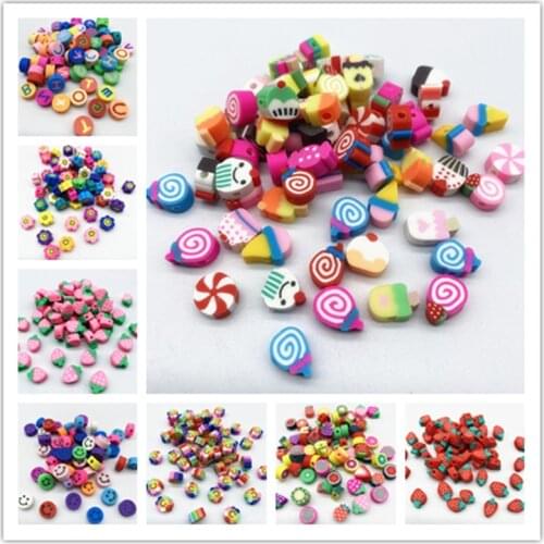 New 30pcs/Lot 10mm Mixed Colors LOVE Shape Clay Spacer Beads Polymer Clay Beads For Jewelry Making DIY Handmade Accessories