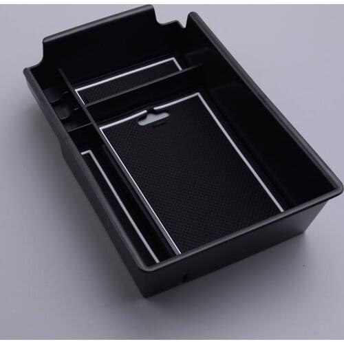 Black ABS Non Slip Center Console Armrest Storage Box Tray Case Car Fit For Hyundai Sonata 2020