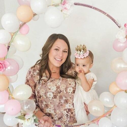 CYUAN 60/80/100cm Circle Balloon Wreath Hoop Garden Plant Decor Arch Bow For Birthday Wedding Decorations Baby Shower Party