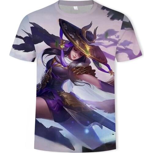 O-neck breathable summer hot sale mens and womens T-shirt fashion game series 3D printing fashion casual sports T-shirt short