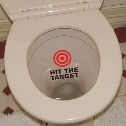 Hit The Target Toilet Stickers For WC Washroom Decoration Vinyl Wall Art Diy Home Decals