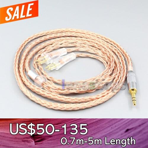 LN006752 2.5mm 3.5mm XLR Balanced 16 Core 99% 7N OCC Earphone Cable For FOSTEX TH900 MKII MK2 TH-909 TR-X00 TH-600
