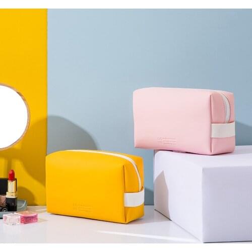 PU cosmetic bag portable frosted travel dust-proof moisture-proof large-capacity cosmetic storage bag women Organizer