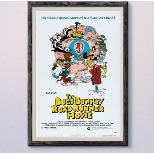 N376 THE BUGS BUNNY ROAD-RUNNER MOVIE Vintage Classic Movie Wall Silk Cloth HD Poster Art Home Decoration Gift