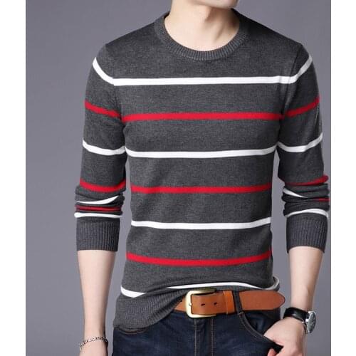 New Men Sweater Autumn Winter Cotton Knitted Pullover For Classic Brand Clothing Male Slim Bottoms Casual Fashion Men Sweaters