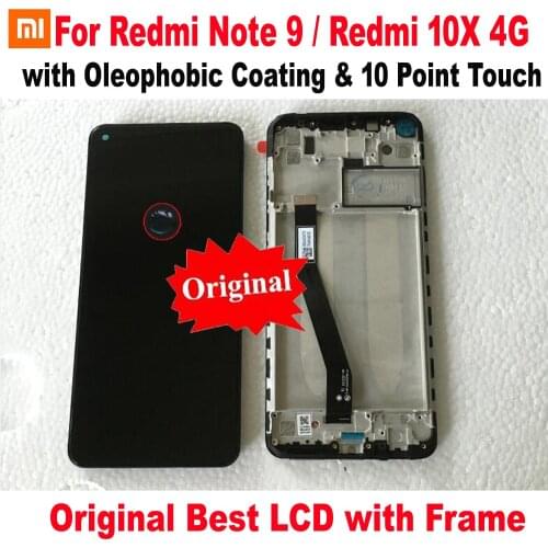 Original For Redmi 10X 4G M2003J15SC Glass Sensor LCD Display Touch Screen Digitizer Assembly For Xiaomi Redmi Note 9 Pantalla