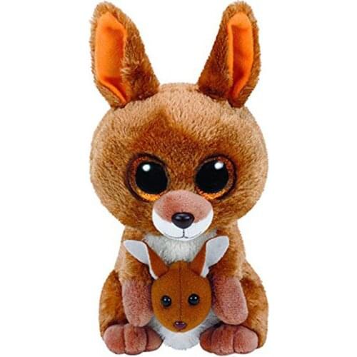 New 6" 15cm TY Kipper the Kangaroo Plush Stuffed Animal Collectible Soft Big Eyes Doll Toy Christmas Gift