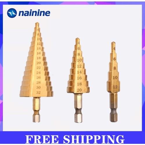 Cross-Border E-Commerce Hexagonal Handle Step Drill Step Drill Pagoda Drill Hole Reamer Steel Plate Hand Drill Hole Reamer