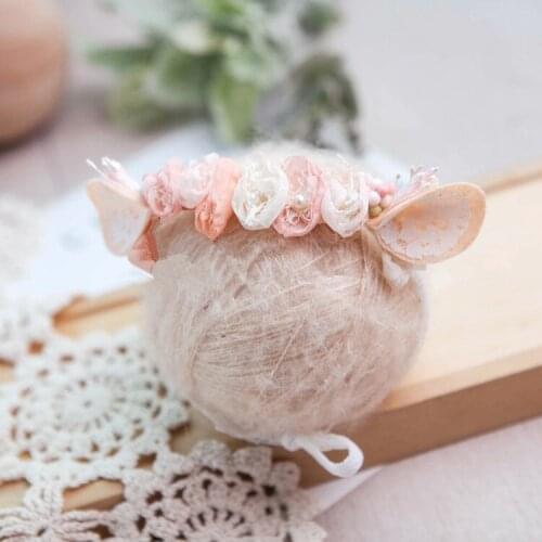 Neonatal photo headgear hair band Mouse baby hair band imitation flower silk flower hair band hundred tianbao photography props