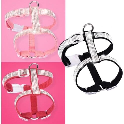 2 Sizes Durable Wear-resistant Pet Harness Faux Leather Vest Chest Strap Bite-resistant for Dog