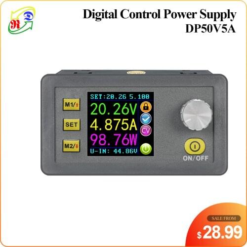 RD DP50V5A Constant Voltage current Step-down Programmable Power Supply module buck Voltage converter color LCD voltmeter