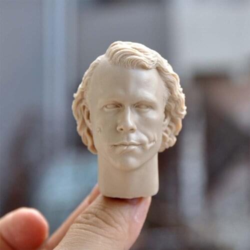 Blank Hot 1/6 Scale The Joker Heath Ledger Head Sculpt Unpainted Fit 12" Figure B Style