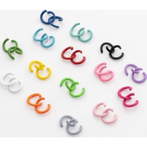 100pcs/Lot 8mm Open Jump Rings Colorful Split Rings Connectors For Diy Jewelry Finding Making Accessories Supplies