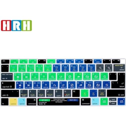 Serato DJ Shortcuts Hotkey Silicone Keyboard Cover Skin for MacBook Newest Air 13" 2018 Release A1932 with Retina Display