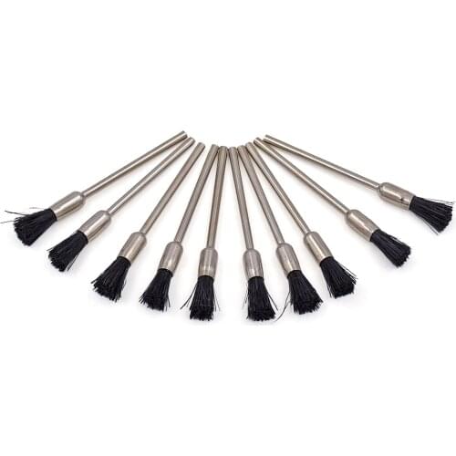 100pcs Bristle Mounted Polishing Brush For Dremel Power Tool Accessories Woodwoking Metalworking Abrasive Tools Shank 2.35mm