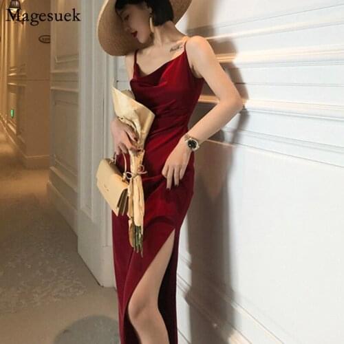 Spaghetti Strap Women Dress Summer 2021 Sexy Black Red Satin Dress Female V Neck Casual Party Womens Dresses Robe Vestido 13296