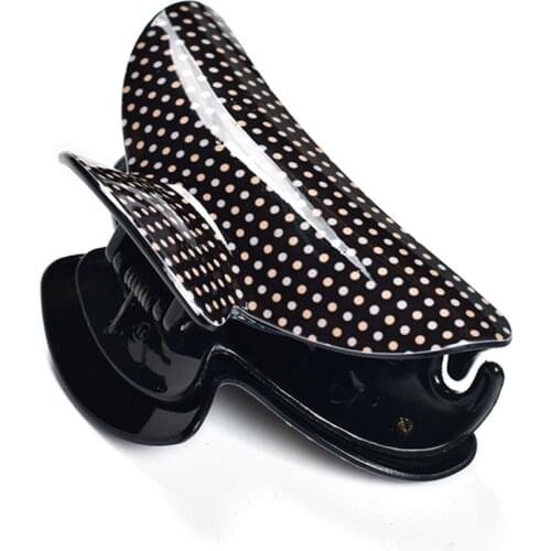 Large Size High Quality Dot Arcylic Hair Clip Crab Hair Claws For Women Girl Hair Accessories Can Claw Thick Hair 21007