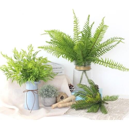Green Artificial Plants Grass Water Grass Plastic Flower Eucalyptus Gress Leaves Faux Plant for Wedding Home Decoration