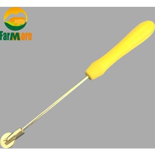 1PCS Plastic Handle Red Copper Head Gear Wire Embedder into Honey Wax Bee Beekeeping Equipment Tools