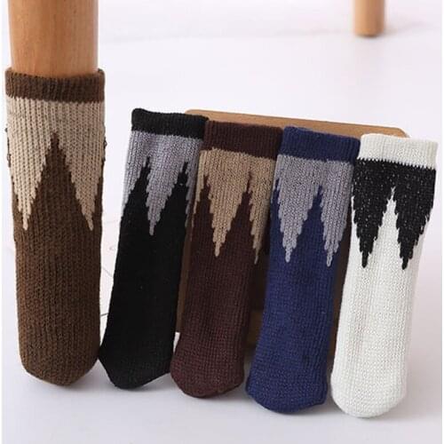 1Pcs Floor Protector Office Table Chair Foot Cover Socks Knitting Mute Table Legs Floor Protector Leg Sleeve Non-Slip Protective