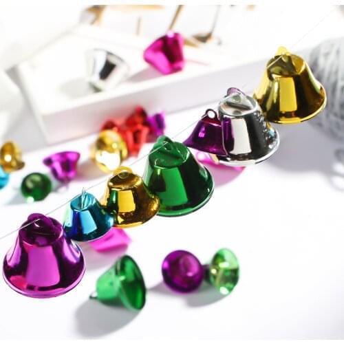 10Pcs Colorful Mini Jingle Bells Pet Hanging Metal Bell Wedding Christmas Decoration Musical Percussion Instruments Pendant Bell