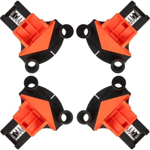 4pcs Wood Angle Clamps 60/90/120 Degree Angle Fixing Clip Set for Solid Wood Particle Board Hand Tool Parts