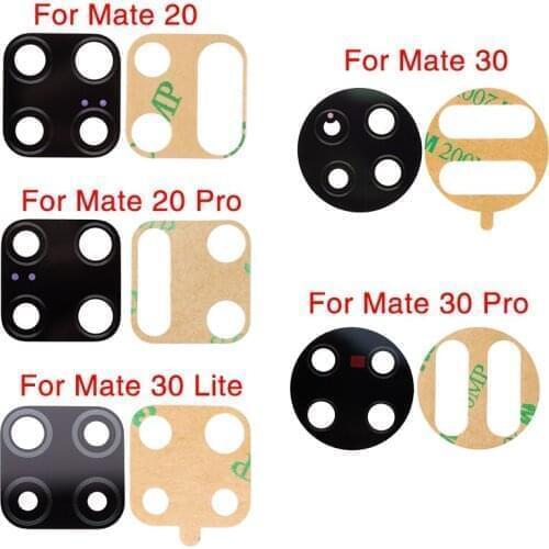 5pcs/lot Rear Main Camera lens For Huawei Mate 20 30 Lite Pro Back Camera Glass With 3M Glue Sticker Replacement Parts