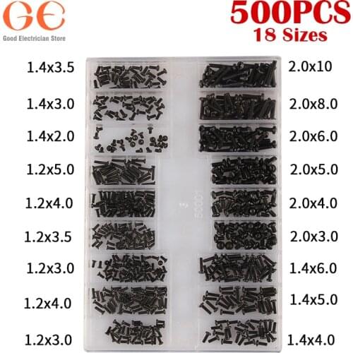 500Pcs 18 Types Mini screw DIY Kit Laptop Computer Assemble Repair Screw Fastener set