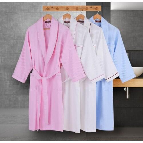 Super soft Waffle Cotton Bathrobes 100% cotton waffle women bath robes