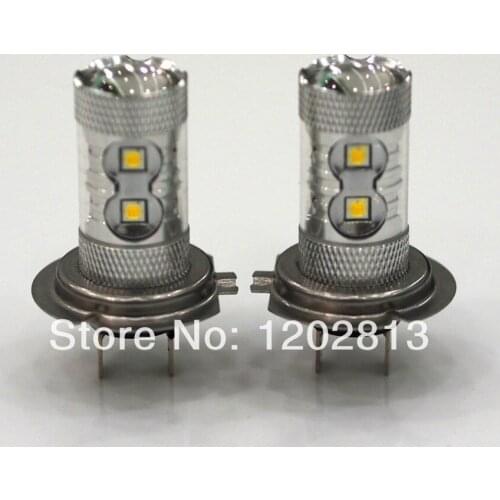 Free Shipping 2Pcs 50W H7 472 CREE Chips LED BULBS WHITE HEADLIGHT HEAD LIGHT LAMP CANBUS ERROR FREE