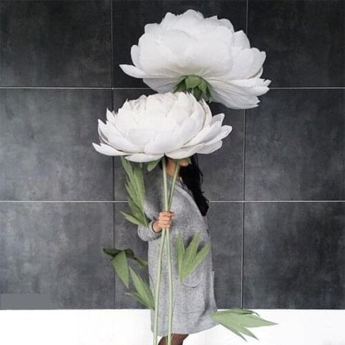 Large paper peony flower rose peony flower head wedding decoration window display decoration props peony flower
