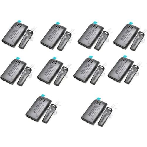 Lot 10ps Replace 7.5V 1400mah 5xAA Battery Case Shell with Belt Clip for Wouxun KG-UVD1P KG-UV6D KG669P 679P 639P 689P 839 Radio