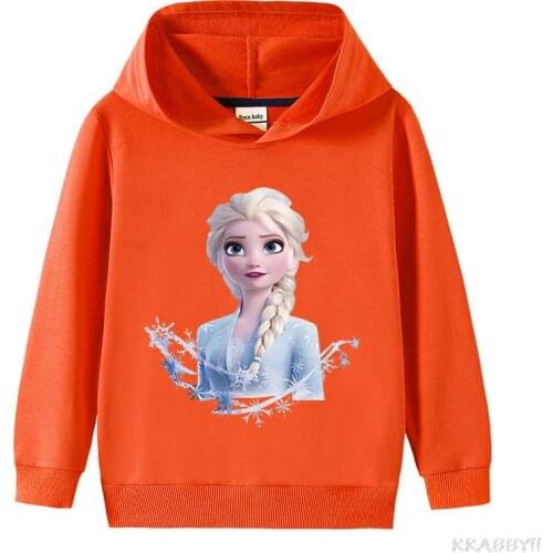 Disney Frozen Girls Boys Cartoon Hoodies Sweatshirt Clothes Kids Spring Hoodies Jacket Coat Child Tops Clothing