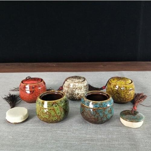 Storage Tank Teapots Canned Chinese Porcelain Ceramic Tea Candy Coffee Canister For Home Travel LC