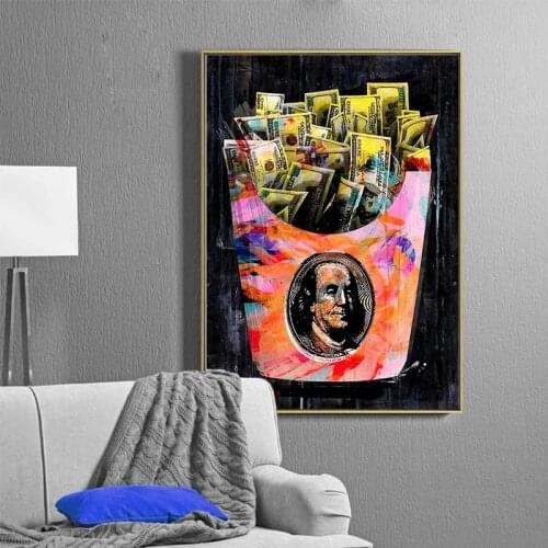 Canvas Painting Gold Standard Modern/pop Culture Money Style Street Art Canvas for Home Decor Wall Art Poster